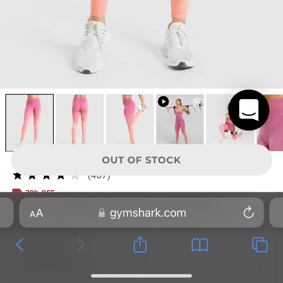 Gymshark medium adapt ombré seamless leggings - Picture 2 of 6